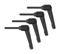 sourcing map 4Pcs M5 x 40mm Adjustable Knobs Handle Male Thread Push Button Ratchet Quick Release Locking Rotating Bolt for Lathe Machinery, Black