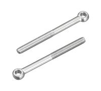 sourcing map 4Pcs M5 x 60mm Lifting Eye Bolts, 304 Stainless Steel Machinery Shoulder Swing Bolt Lifting Ring Eyebolt for Pipeline Gate Valves, Building Steel Pipe Fasteners, Silver