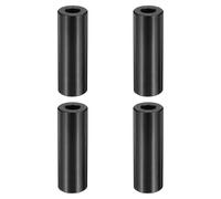 sourcing map 4pcs M6 Metal Spacers, M6 x 1/2" OD x 1 1/2" L Aluminium Spacer Round Unthreaded Standoff Bushing Plain Finish for Screw Bolts, Black