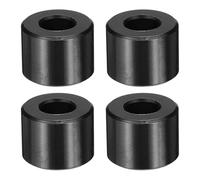 sourcing map 4pcs M6 Metal Spacers, M6 x 1/2" OD x 3/8" L Aluminium Spacer Round Unthreaded Standoff Bushing Plain Finish for Screw Bolts, Black