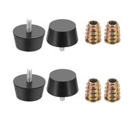 sourcing map 4Pcs M6 x 15mm Thread Adjustable Furniture Levelers, 38x35mm Furniture Leveling Feet Screws in Threaded Glide Leveling Floor Protector for Table Chair Cabinet Legs