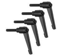 sourcing map 4Pcs M6 x 25mm Adjustable Knobs Handle Male Thread Push Button Ratchet Quick Release Locking Rotating Bolt for Lathe Machinery, Black