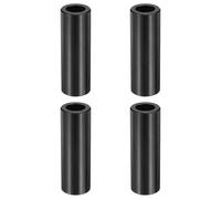 sourcing map 4pcs M8 Metal Spacers, M8 x 1/2" OD x 1 1/2" L Aluminium Spacer Round Unthreaded Standoff Bushing Plain Finish for Screw Bolts, Black