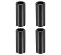 sourcing map 4pcs M8 Metal Spacers, M8 x 1/2" OD x 1 1/4" L Aluminium Spacer Round Unthreaded Standoff Bushing Plain Finish for Screw Bolts, Black