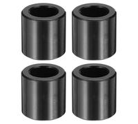 sourcing map 4pcs M8 Metal Spacers, M8 x 1/2" OD x 1/2" L Aluminium Spacer Round Unthreaded Standoff Bushing Plain Finish for Screw Bolts, Black