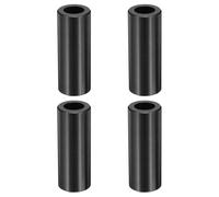 sourcing map 4pcs M8 Metal Spacers, M8 x 1/2" OD x 1 5/16" L Aluminium Spacer Round Unthreaded Standoff Bushing Plain Finish for Screw Bolts, Black