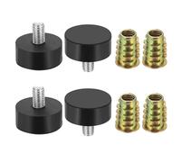 sourcing map 4Pcs M8 x 13mm Thread Adjustable Furniture Levelers, 30x26mm Furniture Leveling Feet Screws in Threaded Glide Leveling Floor Protector for Table Chair Cabinet Legs