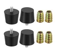 sourcing map 4Pcs M8 x 14mm Thread Adjustable Furniture Levelers, 40x45mm Furniture Leveling Feet Screws in Threaded Glide Leveling Floor Protector for Table Chair Cabinet Legs
