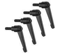 sourcing map 4Pcs M8 x 16mm Adjustable Knobs Handle Male Thread Push Button Ratchet Quick Release Locking Rotating Bolt for Lathe Machinery, Black