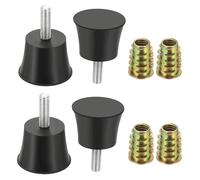 sourcing map 4Pcs M8 x 25mm Thread Adjustable Furniture Levelers, 40x55mm Furniture Leveling Feet Screws in Threaded Glide Leveling Floor Protector for Table Chair Cabinet Legs
