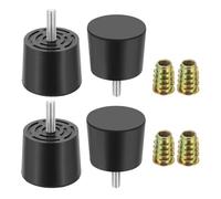 sourcing map 4Pcs M8 x 26mm Thread Adjustable Furniture Levelers, 50x66mm Furniture Leveling Feet Screws in Threaded Glide Leveling Floor Protector for Table Chair Cabinet Legs