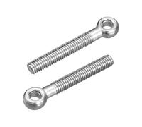 sourcing map 4Pcs M8 x 55mm Lifting Eye Bolts, 304 Stainless Steel Machinery Shoulder Swing Bolt Lifting Ring Eyebolt for Pipeline Gate Valves, Building Steel Pipe Fasteners, Silver