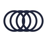 sourcing map 4Pcs Magnetic Adapter Ring, Universal Magnetic Wireless Charger Conversion Kit Sparkle Magnetic Metal Ring Adhesive Sticker Ring for Phone Case, Navy Blue