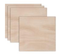 sourcing map 4PCS Mahogany Plywood Sheets,12 x 12 x 1/8 Inch Unfinished Wood Board Lightweight/Durable Wood Panels for Laser Cutting & Engraving,Crafts,Painting, Aircraft Model