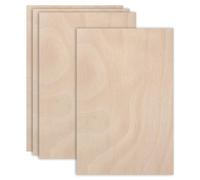 sourcing map 4PCS Mahogany Plywood Sheets,12 x 18 x 1/8 Inch Unfinished Wood Board Lightweight/Durable Wood Panels for Laser Cutting & Engraving,Crafts,Painting, Aircraft Model