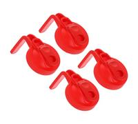 sourcing map 4Pcs Mason Jar Pour Spout Lid, Mason Jar Lids Wide Mouth Airtight Flip Cap Lids with Handle for Drinking Salad Dressing and Food Storing, Red