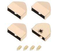 sourcing map 4Pcs Metal Belt Buckle End Tips, 0.51" Wide Pentagon Webbing Zipper Tips Clip Buckles with Screws for DIY Sewing Craft Purse Belt Repair, Light Golden