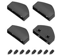 sourcing map 4Pcs Metal Belt Buckle End Tips, 0.51" Wide Pentagon Webbing Zipper Tips Clip Buckles with Screws for DIY Sewing Craft Purse Belt Repair, Metallic Black