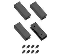 sourcing map 4Pcs Metal Belt Buckle End Tips, 0.98" Wide Rectangle Webbing Zipper Tips Clip Buckles with Screws for DIY Sewing Craft Purse Belt Repair, Metallic Black