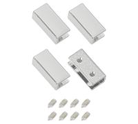 sourcing map 4Pcs Metal Belt Buckle End Tips, 0.98" Wide Rectangle Webbing Zipper Tips Clip Buckles with Screws for DIY Sewing Craft Purse Belt Repair, Silver Tone