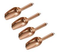 sourcing map 4pcs Metal Ice Scoop, 7.1" x 2.4"Stainless Steel Ice Scooper for Kitchen Party Bar Wedding Use, Rose Gold
