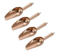 sourcing map 4pcs Metal Ice Scoop, 8.3 Inch Stainless Steel Ice Scooper for Kitchen Party Bar Wedding Use, Rose Gold