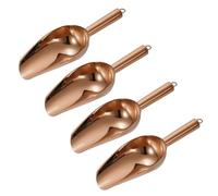 sourcing map 4pcs Metal Ice Scoop, 9.8 Inch Stainless Steel Ice Scooper for Kitchen Party Bar Wedding Use, Rose Gold
