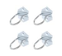 sourcing map 4Pcs Metal Square Peg Board Hooks, 2.6x1.5 Heavy Duty Exhibition Display Hooks Square Hole Peg Round for 3/8" Spaced Pegboards, Retail Shelf Rack Hook, Silver