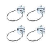sourcing map 4Pcs Metal Square Peg Board Hooks, 3.9x2.4 Heavy Duty Exhibition Display Hooks Square Hole Peg Round for 3/8" Spaced Pegboards, Retail Shelf Rack Hook, Silver