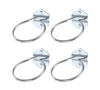 sourcing map 4Pcs Metal Square Peg Board Hooks, 4.7x3.1 Heavy Duty Exhibition Display Hooks Square Hole Peg Round for 3/8" Spaced Pegboards, Retail Shelf Rack Hook, Silver