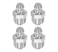 sourcing map 4Pcs Metric Stainless Steel Straight Grease Fitting M10 x 1.5mm Thread Hydraulic Grease Fitting Accessories