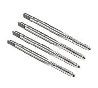 sourcing map 4pcs Metric Thread Taps M2.5 x 0.45 H2 High Speed Steel Straight Flutes Machine Screw Taps Threading Tapping Repair Tools