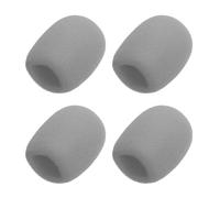 sourcing map 4pcs Microphone Foam Covers, 40mm (1.57") ID 10mm (0.39") Thickness Microphone Windscreen Foam Cover for Most Handheld Microphones, Gray