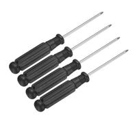 sourcing map 4pcs Mini Phillips Screwdriver 2.0mm 92mm Length Micro Precision Cross Head Screw Driver with Non-Slip Black Handle for Watch Eyeglasses Electronics Small Appliances Repair