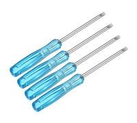 sourcing map 4pcs Mini Slotted Screwdriver 2.0mm 65mm Length Micro Precision Flat Head Screw Driver with Non-Slip Handle for Watch Eyeglasses Electronics Small Appliances Repair