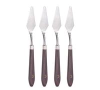 sourcing map 4pcs No.3 Palette Knife 22mm Knife Width Plastic Handle Stainless Steel Painting Mixing Scraper Pallet Knife Spatula for Oil Acrylic Painting