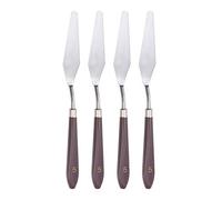 sourcing map 4pcs No.5 Palette Knife 16mm Knife Width Plastic Handle Stainless Steel Painting Mixing Scraper Pallet Knife Spatula for Oil Acrylic Painting