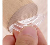 sourcing map 4Pcs Non Slip Furniture Pads, 3.1 Inch Round Clear Silicone Feet Pads Self Adhesive Bumper Floors Protectors for Tables Cabinets Chairs Sofa Furniture Legs