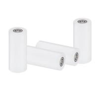 sourcing map 4Pcs Nylon Roller Wheel with Bearings, 10 x 40 x 80mm (ID. x OD. x L) CNC Guiding Wheel Flat Belt Idler, Nylon Pulley (White)