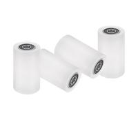 sourcing map 4Pcs Nylon Roller Wheel with Bearings, 3/8" Bore x 1-9/16" Width x 2-3/4" Length, CNC Guiding Wheel Flat Belt Idler, Nylon Pulley (White)
