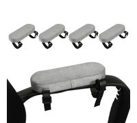 sourcing map 4Pcs Office Chair Arm Pads, Memory Foam Armrest Pad Arm Cushion Comfortable for Computer Gaming Chairs Wheelchair, Gray