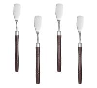 sourcing map 4pcs Palette Knife Painting Tool 6.5" Flat Head Stainless Steel Blade Plastic Handle Spatula Painting Pallet Knife for Oil Acrylic Canvas, Red