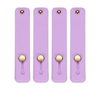 sourcing map 4Pcs Phone Loop Finger Holder Silicone Phone Strap Grip Holder Cell Phone Grip Stand for Most Smartphones Purple