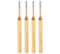 sourcing map 4pcs Pin Punch 4mm(1/6") 150mm Length Metric Non-marring Alloy Steel Cylindrical Alignment Punch Drive Pin Tools for Automotive Watch Repair Jewelry Craft