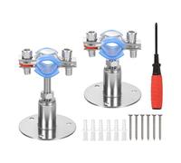 sourcing map 4Pcs Pipe Support, Stainless Steel Wall Mount Ceiling Mount Pipe Support Bracket, Adjustable Height 30-50mm for OD Pipe 15-19mm