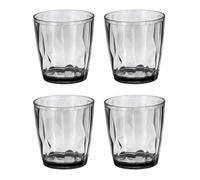 sourcing map 4Pcs Plastic Drinking Glasses, 7.1oz Unbreakable Drinking Cups Reusable Stackable Water Tumblers for Home Office Outdoors Beer Cocktail Water Juice Whiskey, Gray