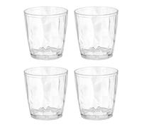 sourcing map 4Pcs Plastic Drinking Glasses, 7.1oz Unbreakable Drinking Cups Reusable Stackable Water Tumblers for Home Office Outdoors Beer Cocktail Water Juice Whiskey, Transparent