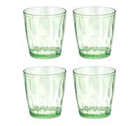 sourcing map 4Pcs Plastic Drinking Glasses, 7.1oz Unbreakable Drinking Cups Reusable Stackable Water Tumblers for Home Office Outdoors Beer Cocktail Water Juice Whiskey, Green