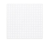 sourcing map 4Pcs Plastic Mesh Canvas Sheet 7 Count 8cm/ 3 inch White Square Blank Canvas for Embroidery Needlepoint, Knit Crochet Mesh