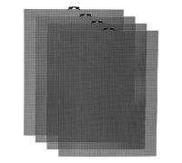 sourcing map 4Pcs Plastic Mesh Canvas Sheets 10.24"x13.19" 7 Count 1.8mm Hole Blank Canvas Black for Embroidery Needlepoint, Knit Crochet Yarn Crafting